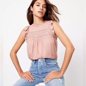 Blush pink sheer top